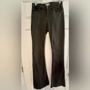 Alice + Olivia Olive Green Flare Jeans